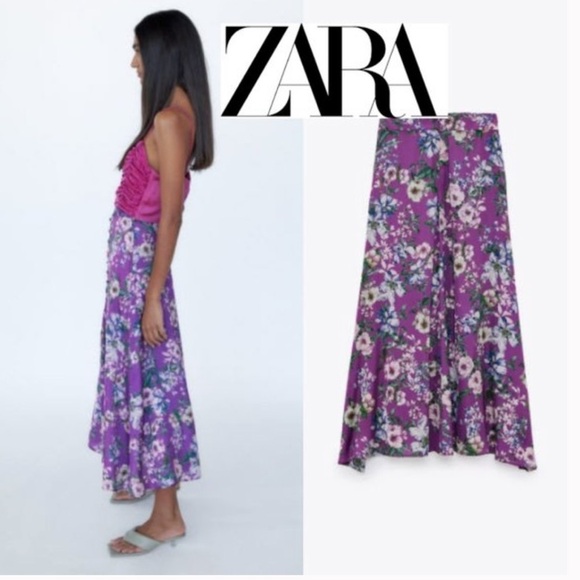 ZARA 2PC TOP & SATIN SKIRT SET - Picture 13 of 14